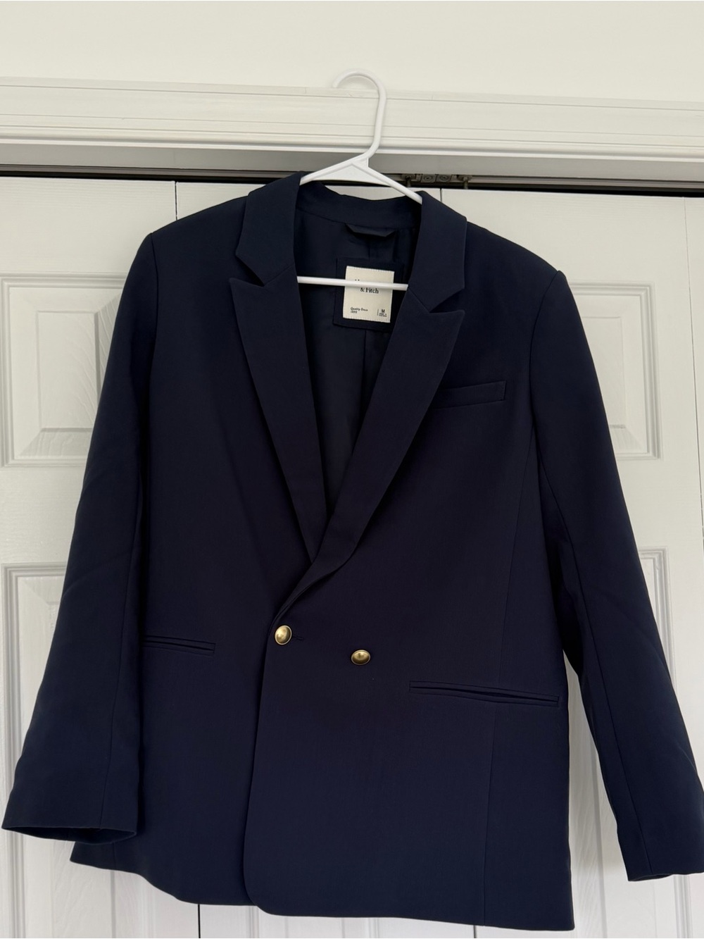 Abercrombie & Fitch Navy Double-Breasted Blazer / M